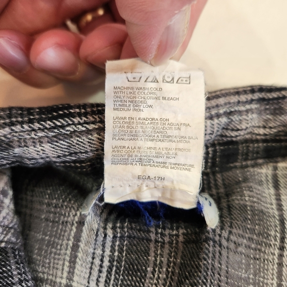 VTG Wrangler Wrancher Mens 2XT Tall Gray Pearl Snap Shirt Flannel Plaid Western - Picture 7 of 11